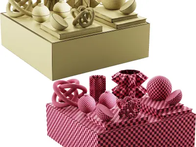 012 living room accessories set 800 3D model