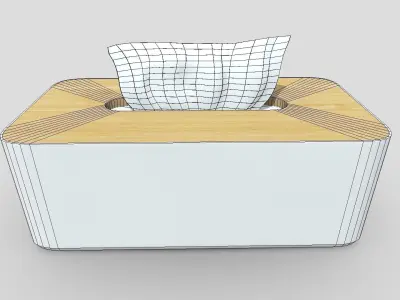 Tissue Box 3 Low-poly 3D model