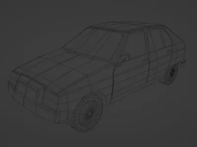 Citroen Visa Low-poly 3D model
