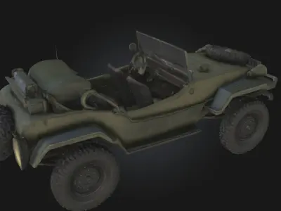 Amphibious Classic  Vintage Dual Terrain Vehicle 3D model