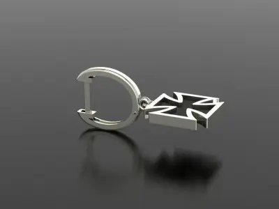  Earring  with enamel 3D print model