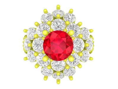 A6531 Luxury Diamond Women Fashion Ring 3D print model
