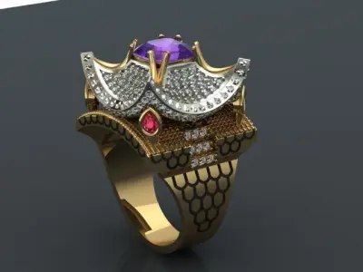 classical ring for women  3D print model