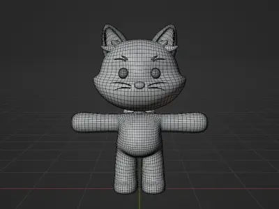 Cute Cartoon Fox 3D model