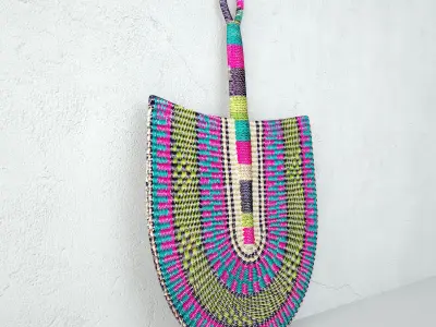 African Handwoven Fan 10 3D model