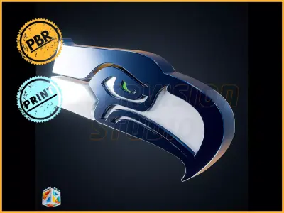 Seattle Seahawks logo - Cinematic - 3D print 3D model