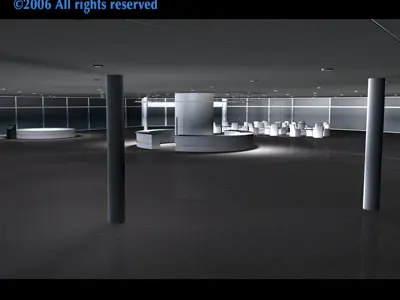 Car dealership interior 3D model