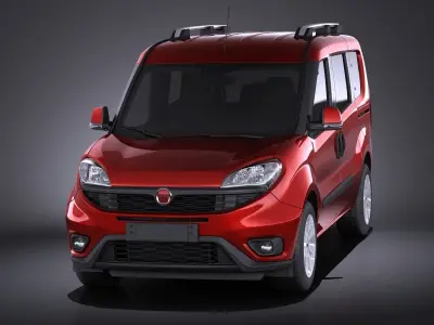 Fiat Doblo Passenger 2015 VRAY 3D model