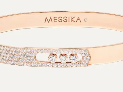 Move Noa pave set diamond bangle bracelet for women 3D print model