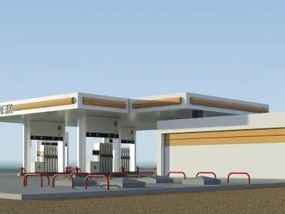 Petrol Station 3D model