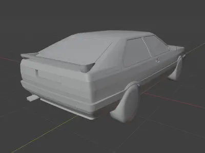 Audi 80 coupe GT low poly personal car Low-poly 3D model