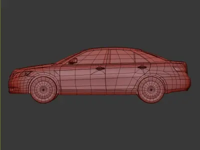  Toyota Camry 3D Model Low Poly Realistic Low-poly 3D model
