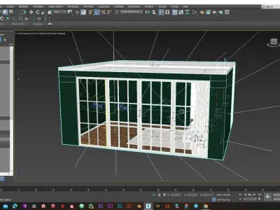 Realistic modern interior Low-poly 3D model