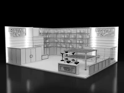 Booth Exhibition Stand a279b  3D model