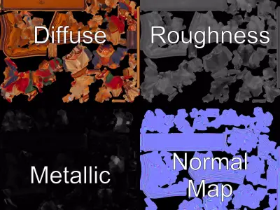 Regal Cavalry Procession model pack Low-poly 3D model