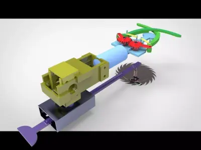 manipulator with gripper end effector and cutter Free 3D model