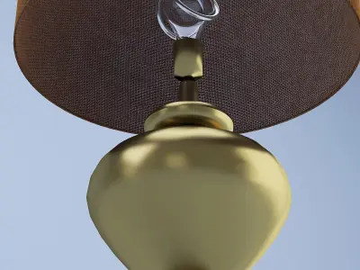 Gold Lamp Red 3D model