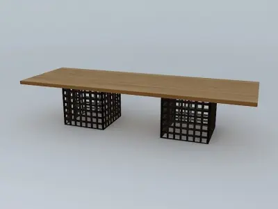 Dining Table Cube Free ETEL Free 3D model