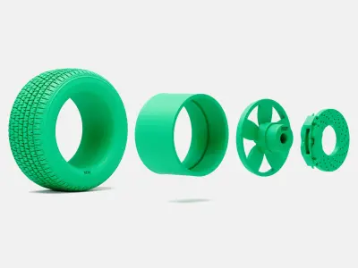 15x10 Daisy Wheel BFGoodrich Radial TA Tire 3D print model