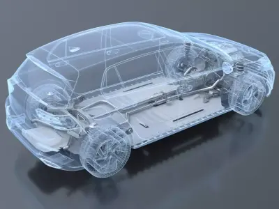 Technology oriented car 3D model 3D model