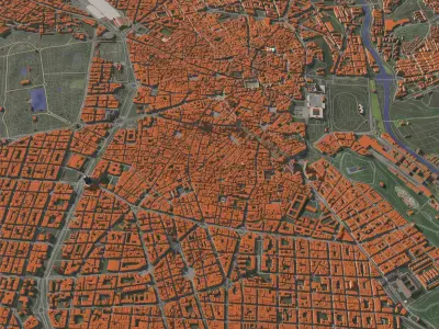 Madrid Spain - city and urban 3D model