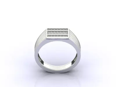 Print Ready STL 3DM  Gents Rings Diamond Men Ring  3D print model 230