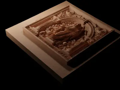 Wall 02 CNC 3d Print High Relief Sand Casting 3D print model