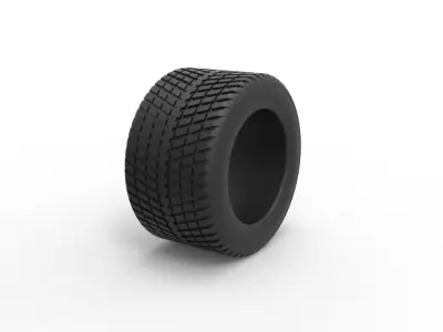 Race tire 4 Scale 1 to 25 3D print model
