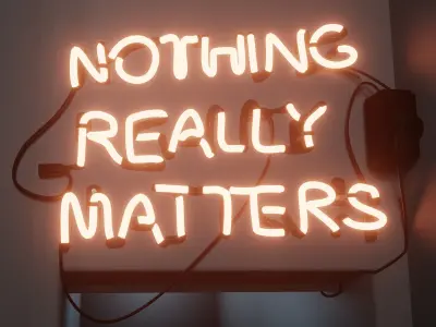 Neon Nothing really matters Free 3D model