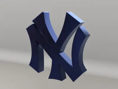 MLB New York Yankees Team Logo  3D model