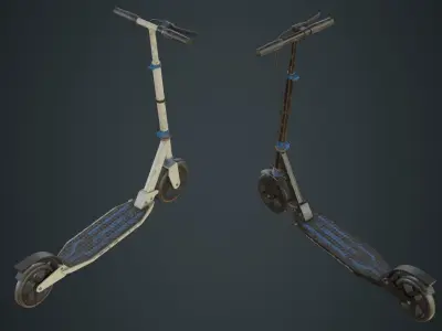 Kick Scooter 1B Low-poly 3D model