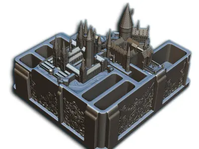 Hogwarts castle Penholder 3D print model