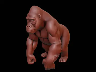 Gorilla Animal Sculpture 3D print model purchase