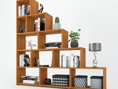 Shelf Staircase Decoration 3D model