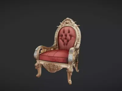 ornate luxury armchair 3D model