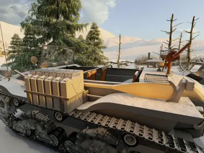 KUBELWAGEN IN THE SNOW 3D model
