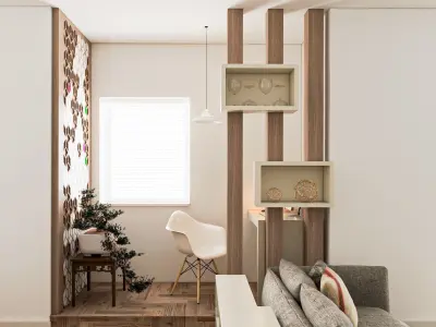 Living room - Vray ready -All furniture included  3D model