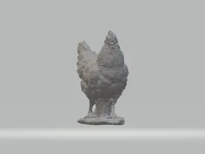 Hen Sculpture 3D print model