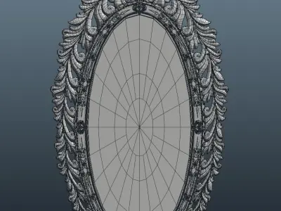 Carved Frame 3 Low-poly 3D model