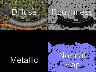 Elegant Ceramic Planter model pack Low-poly 3D model