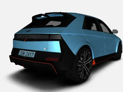 Hyundai Ioniq 5 N SouKor-DM 2023 Gameready Low-poly 3D model