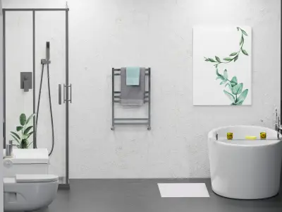 Bathroom isometric interior design 3D model