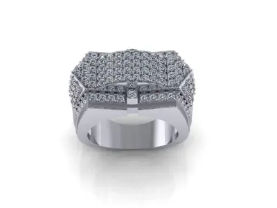 Diamond Man Ring 3D print model 3D print model