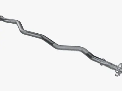 Weight bar curved  3D model