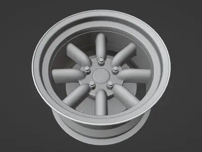 Watanabe R17 - Wheels - Game Ready Low-poly 3D model