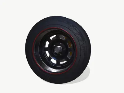 Rally wheel Eagle F1 Low-poly 3D model