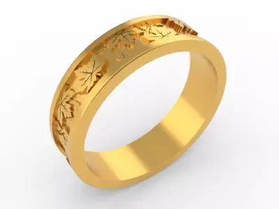 Maple ring 3D print model