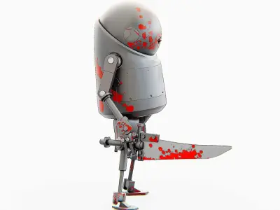 TOON KILLER BOT Rigged for Unreal Engine - Unity - MIXAMO  3D model