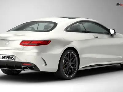 Mercedes S Class Coupe AMG S63 2018  3D model