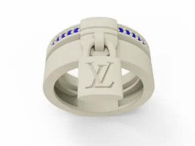 louis vuitton ring 3D print model